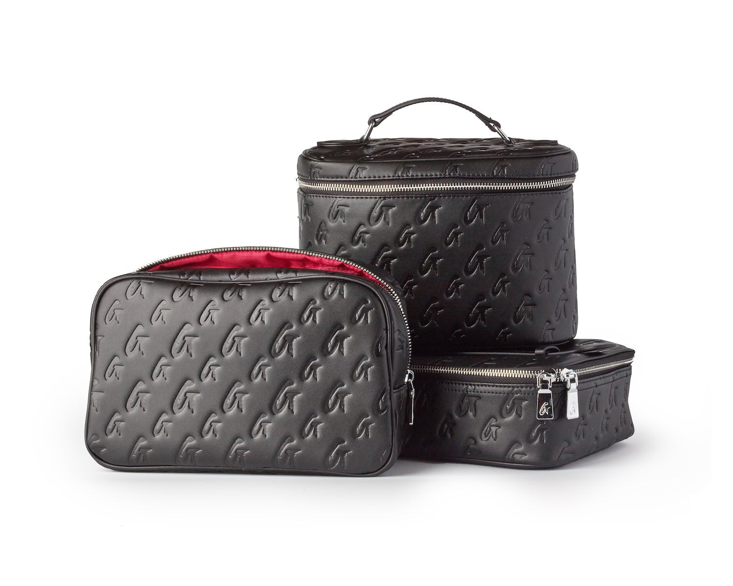 SMALL MONOGRAM TOILETRY BAG - BLACK PINK