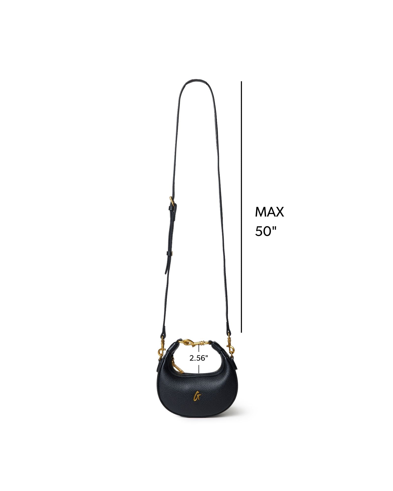 NANO PEBBLE HOBO BAG - BLACK