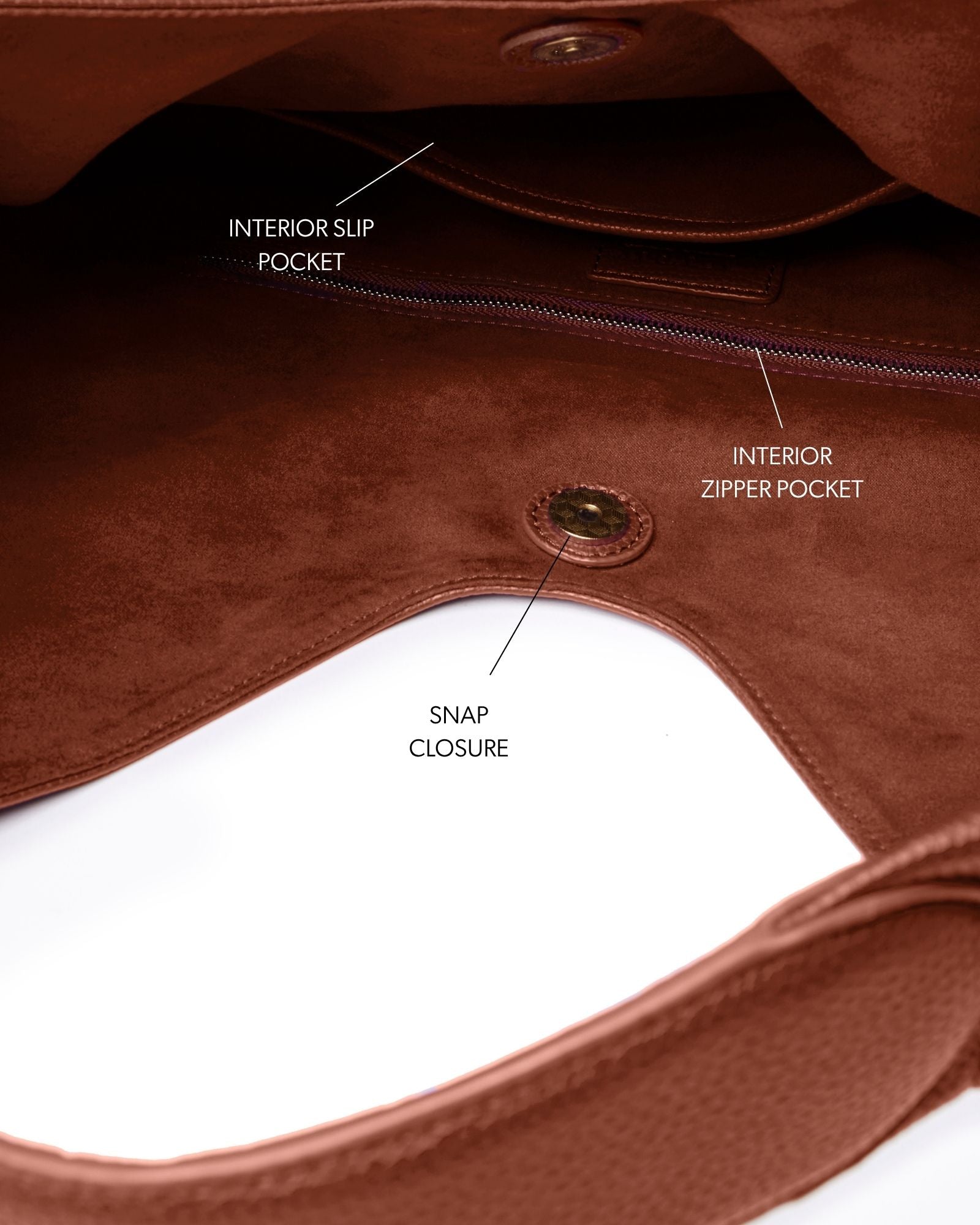 PEBBLE HOBO SHOULDER BAG - BROWN