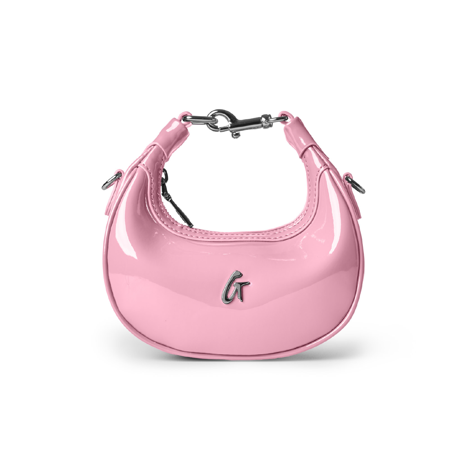 Nano Mirror Hobo Bag | Mirror Light Pink | Compact Vegan Leather