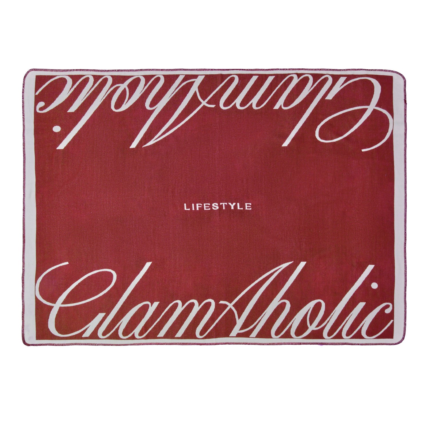 SIGNATURE LUXE THROW BLANKET - BURGUNDY