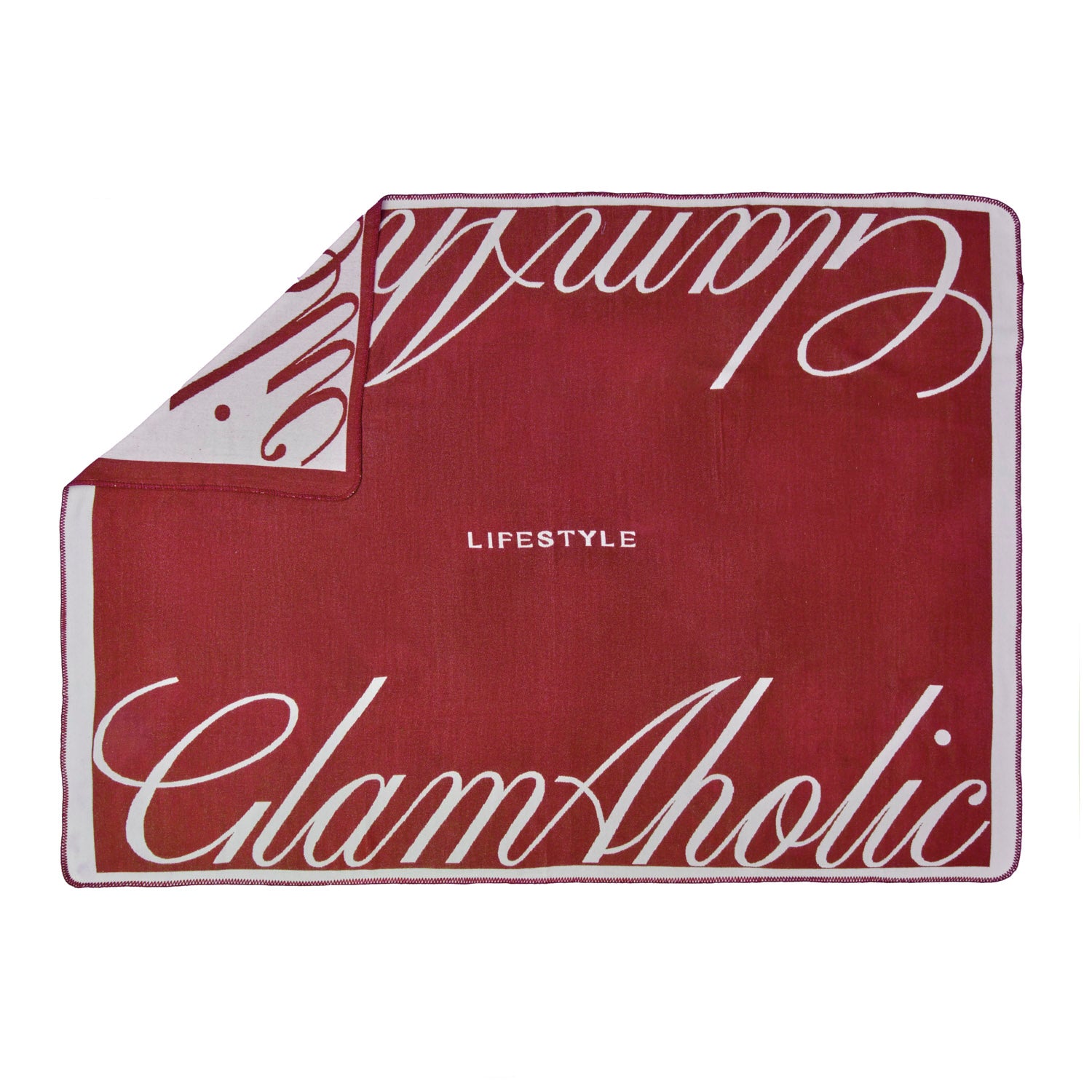 SIGNATURE LUXE THROW BLANKET - BURGUNDY