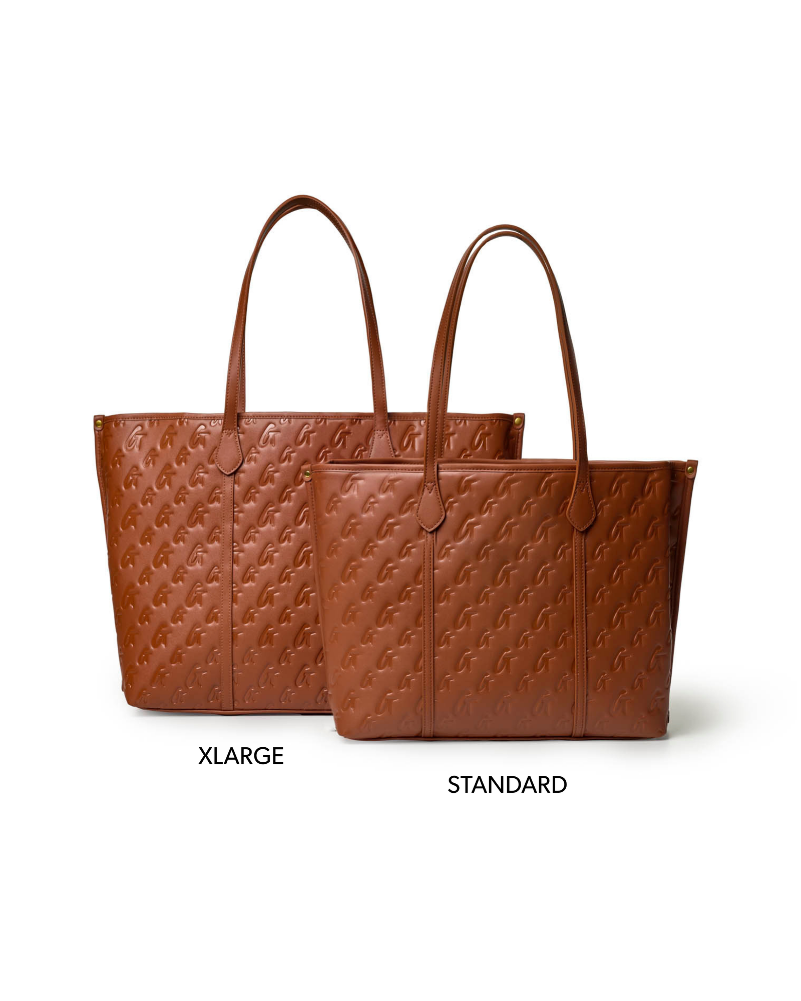 MONOGRAM SLEEK TOTE - BROWN