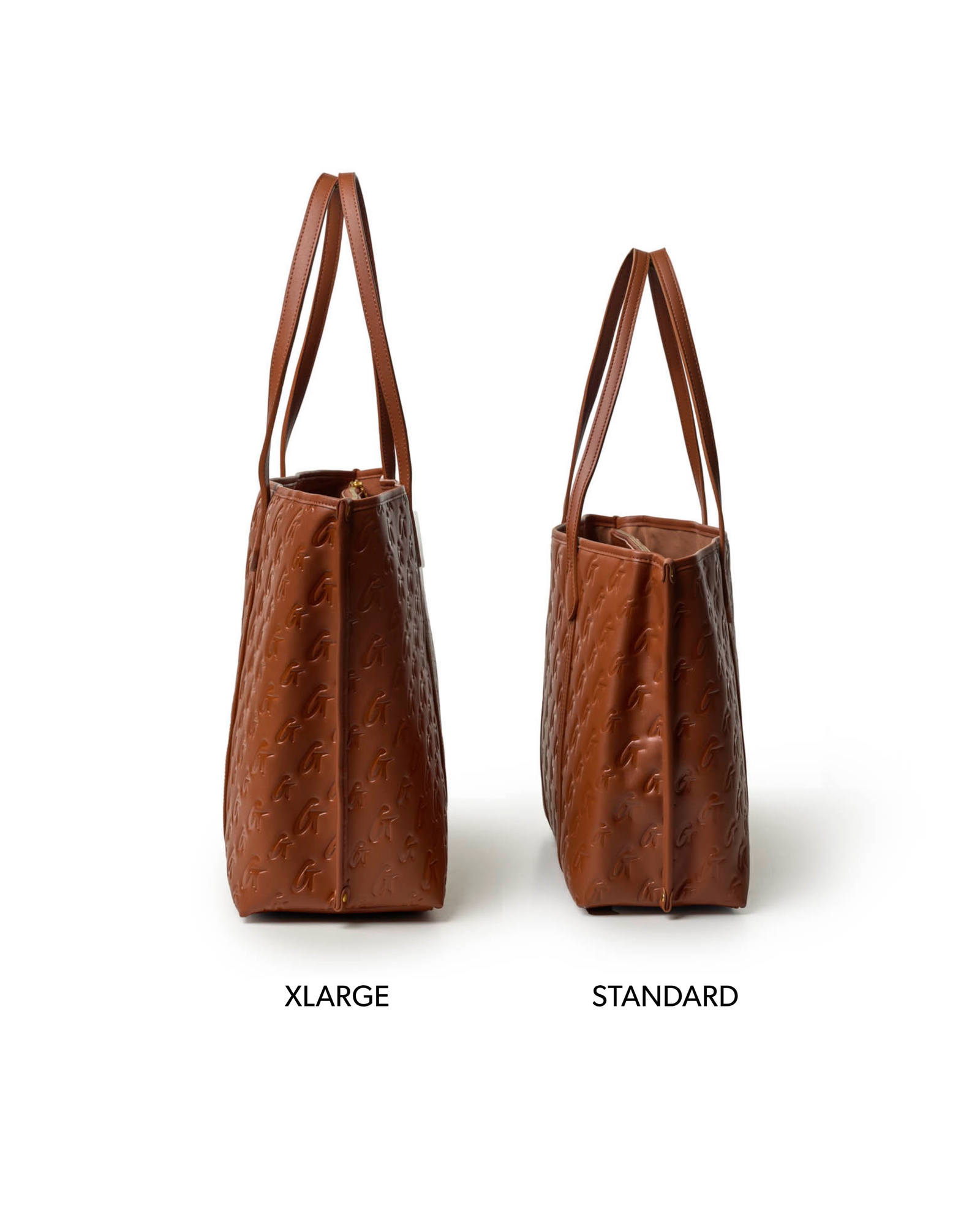 MONOGRAM SLEEK TOTE - BROWN