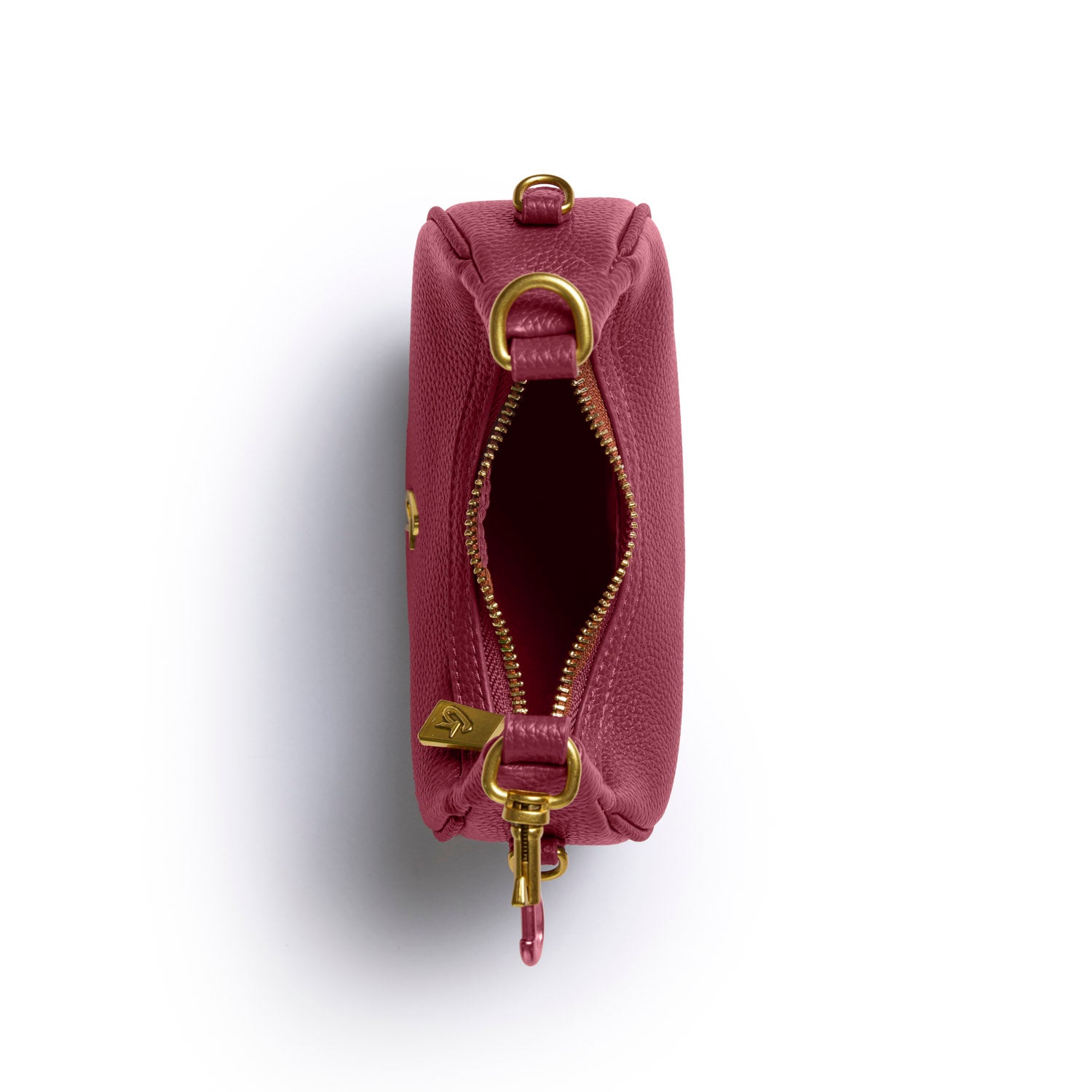 NANO PEBBLE HOBO BAG - BURGUNDY