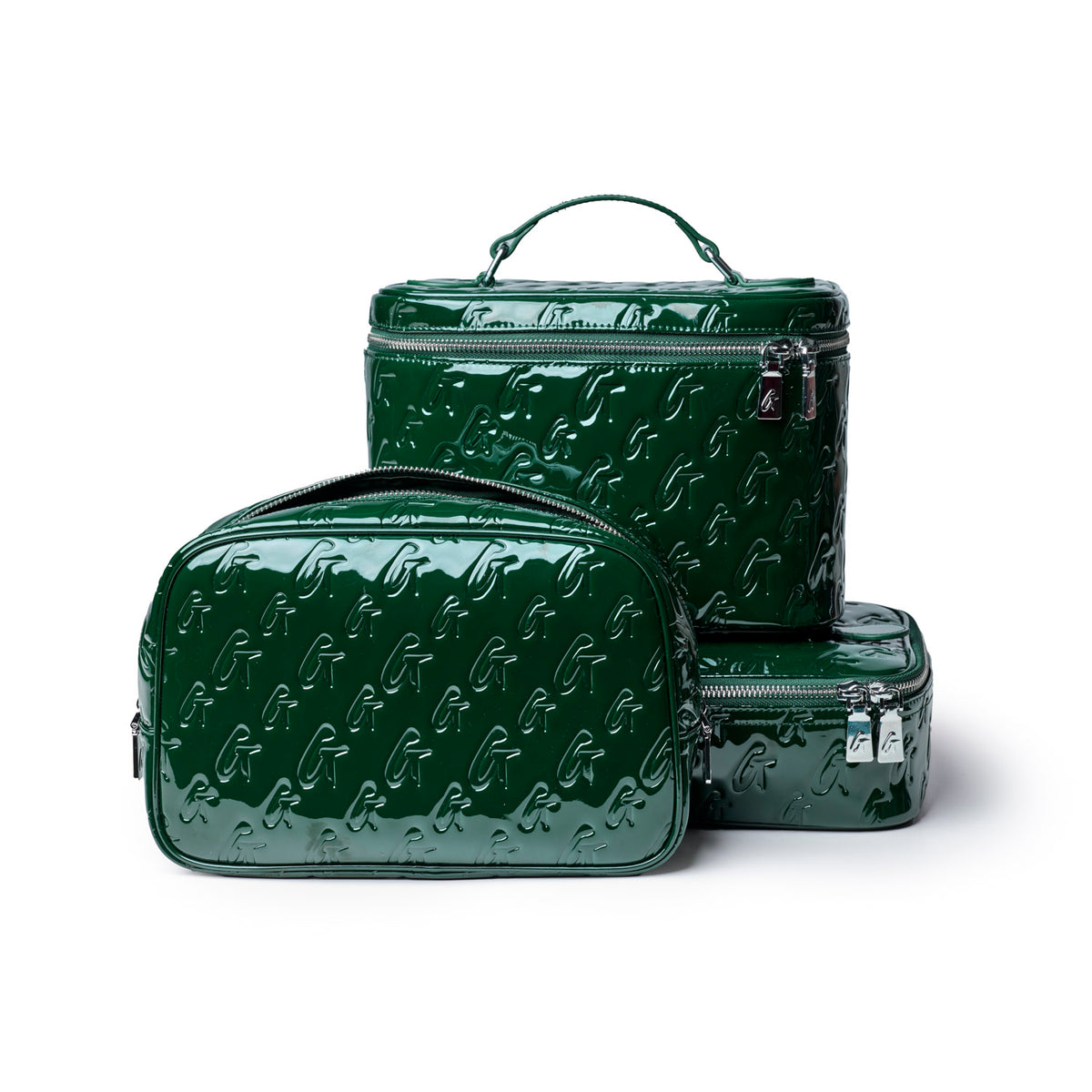SMALL MONOGRAM TOILETRY BAG - MIRROR GREEN