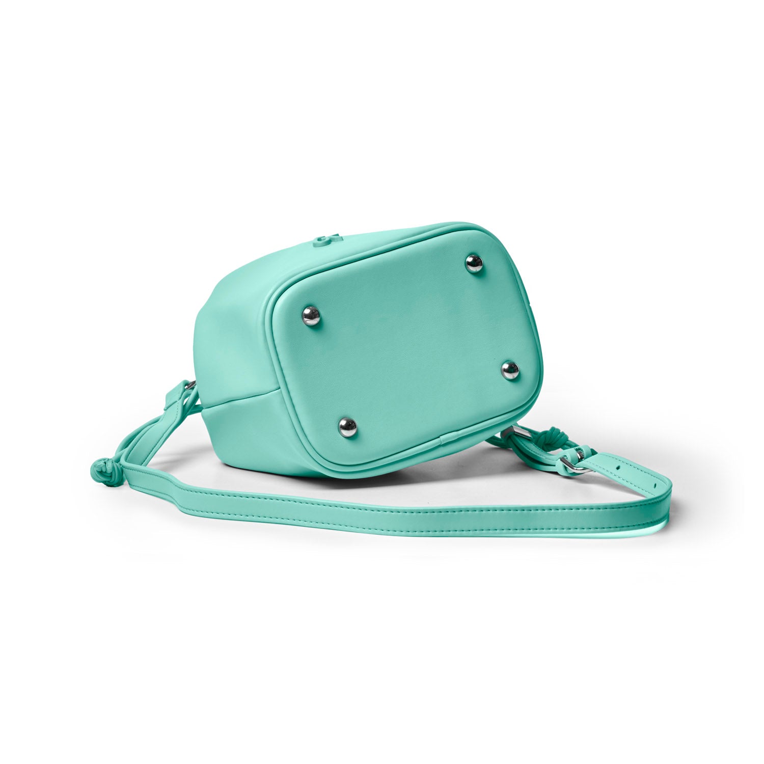 MINI DRAWSTRING BUCKET BAG - TEAL