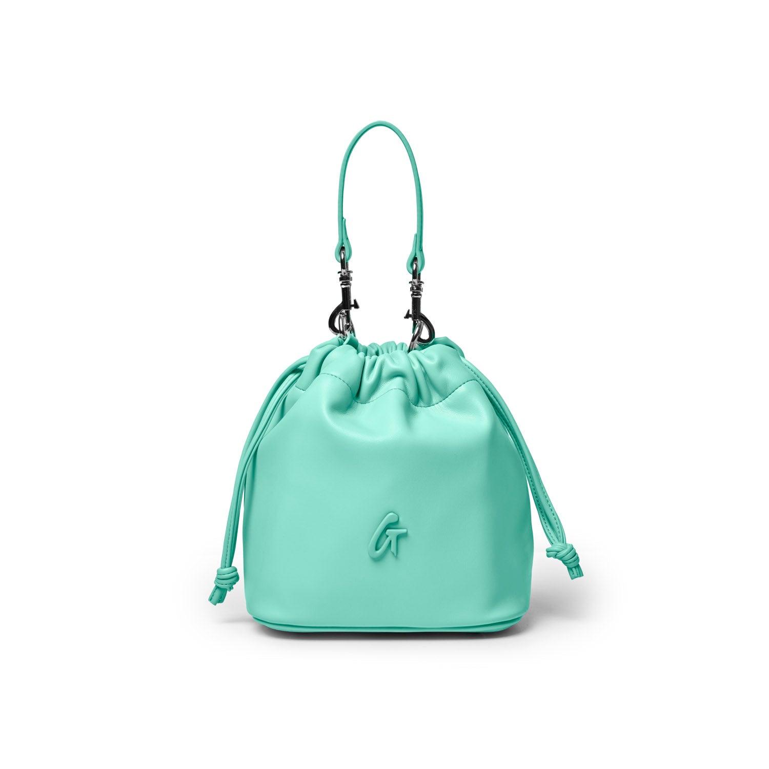 MINI DRAWSTRING BUCKET BAG - TEAL