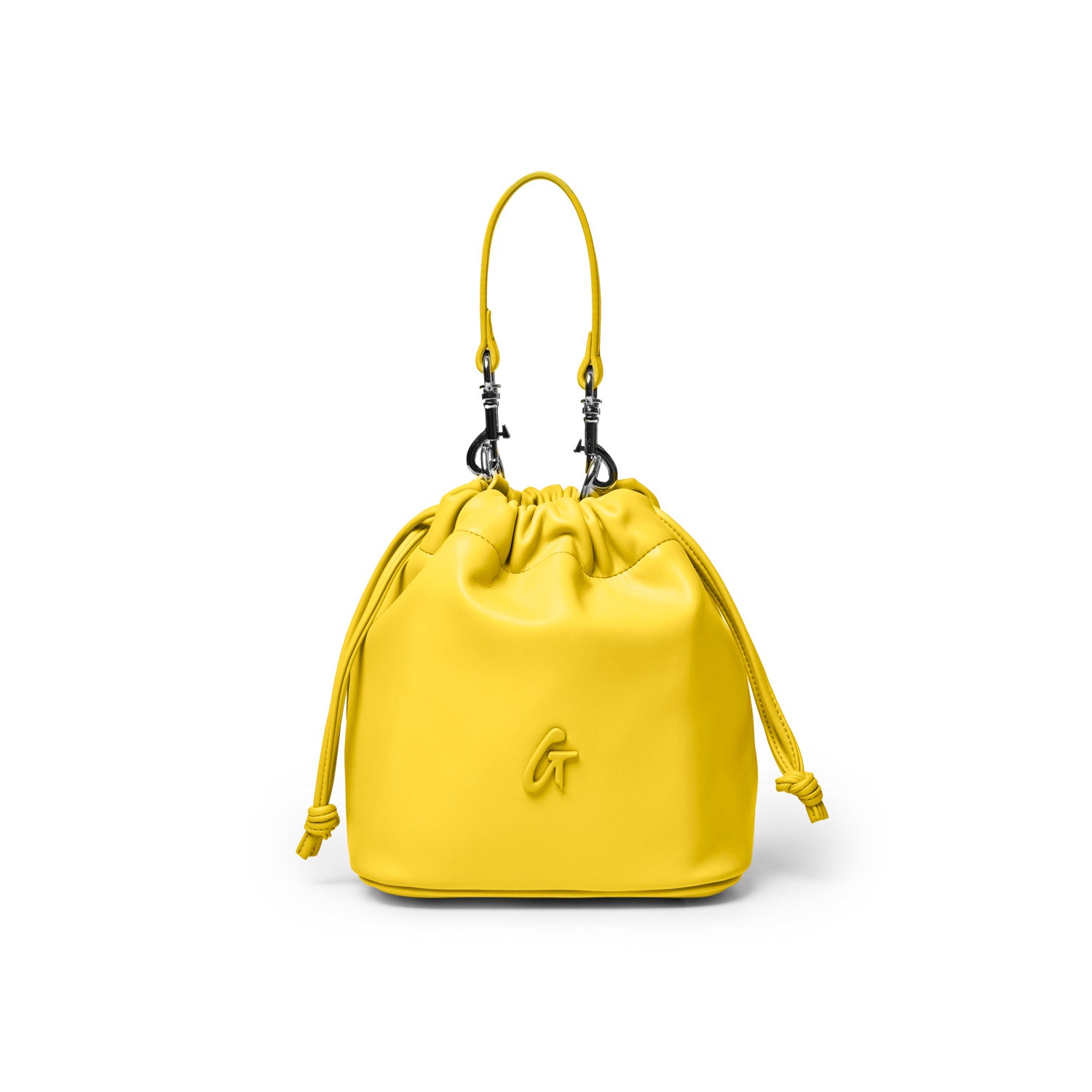 MINI DRAWSTRING BUCKET BAG - YELLOW
