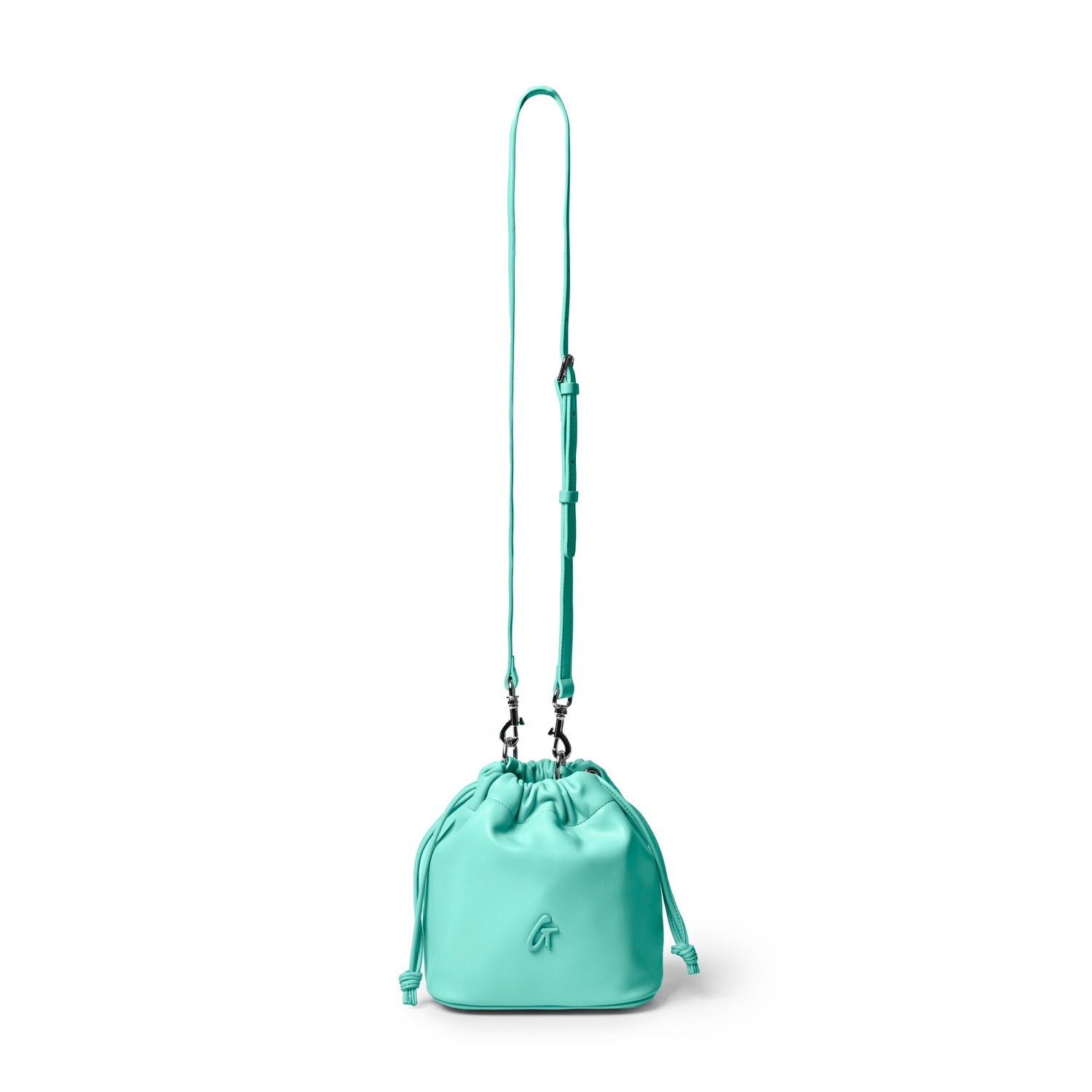 MINI DRAWSTRING BUCKET BAG - TEAL
