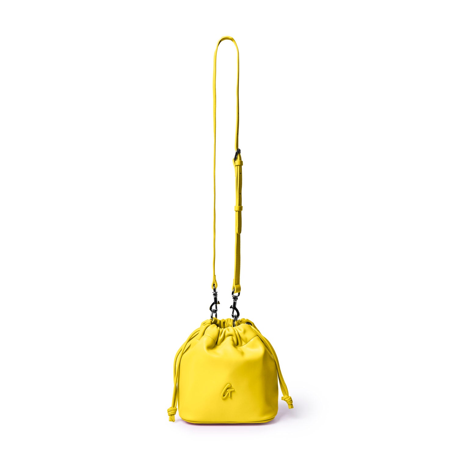 MINI DRAWSTRING BUCKET BAG - YELLOW