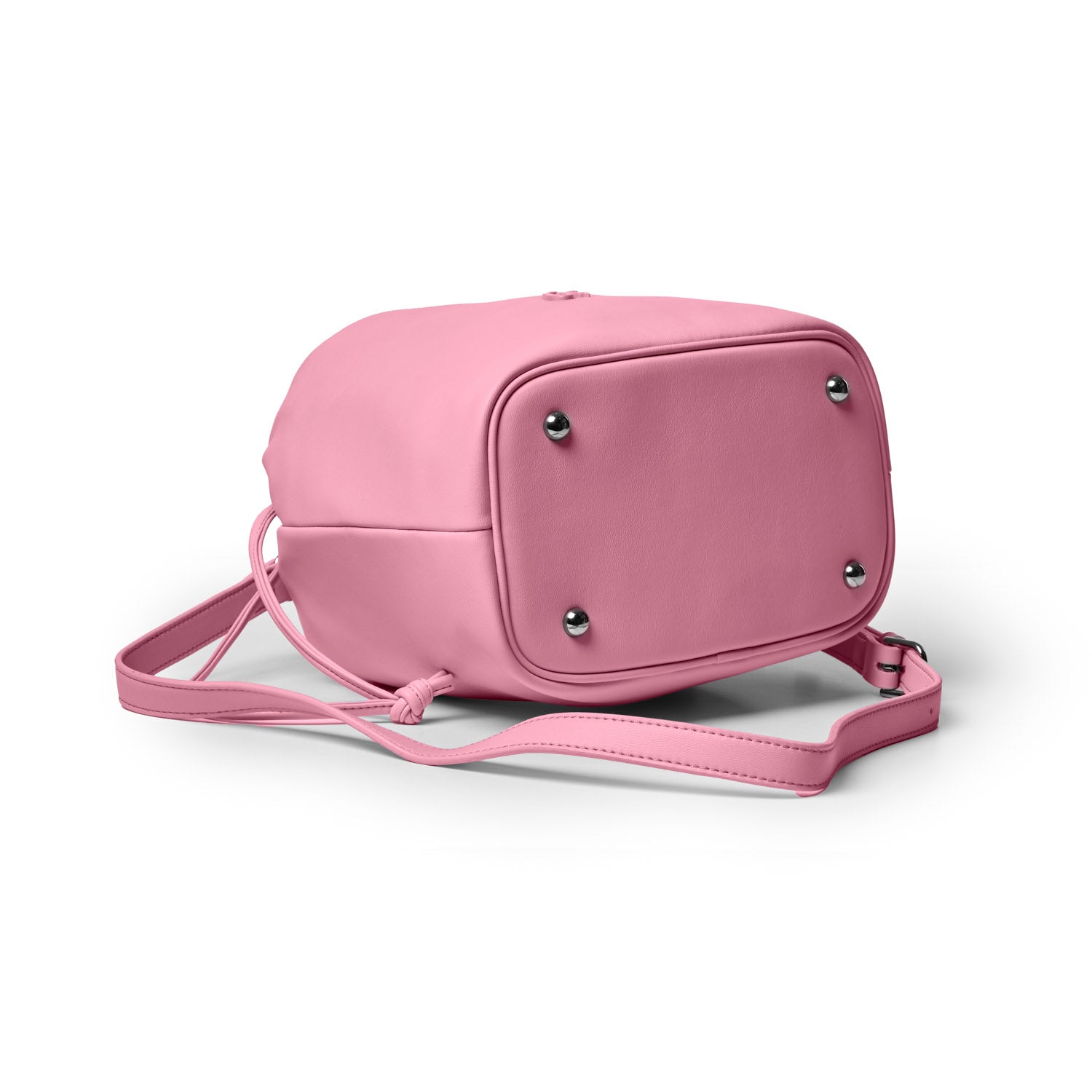 MEDIUM DRAWSTRING BUCKET BAG - SOFT PINK