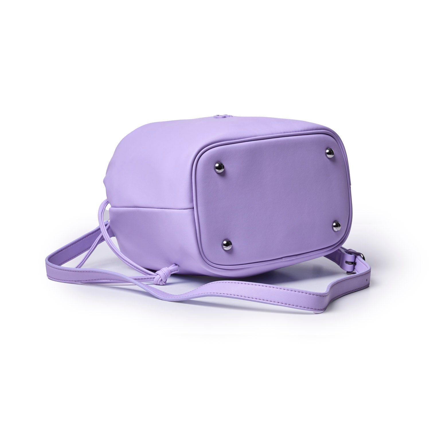 MEDIUM DRAWSTRING BUCKET BAG - LAVENDER