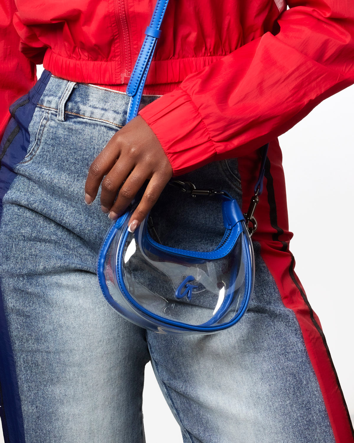 NANO CLEAR HOBO BAG - BLUE