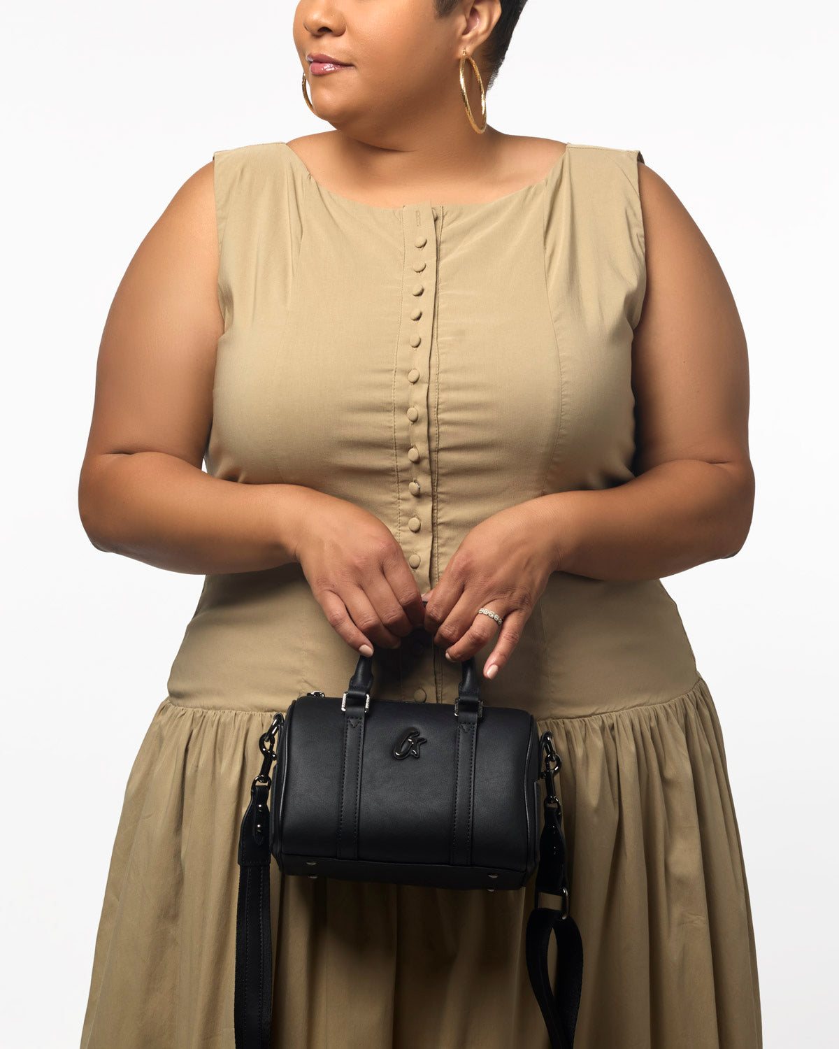 MINI STANDARD GAL BOSTON BAG - BLACK