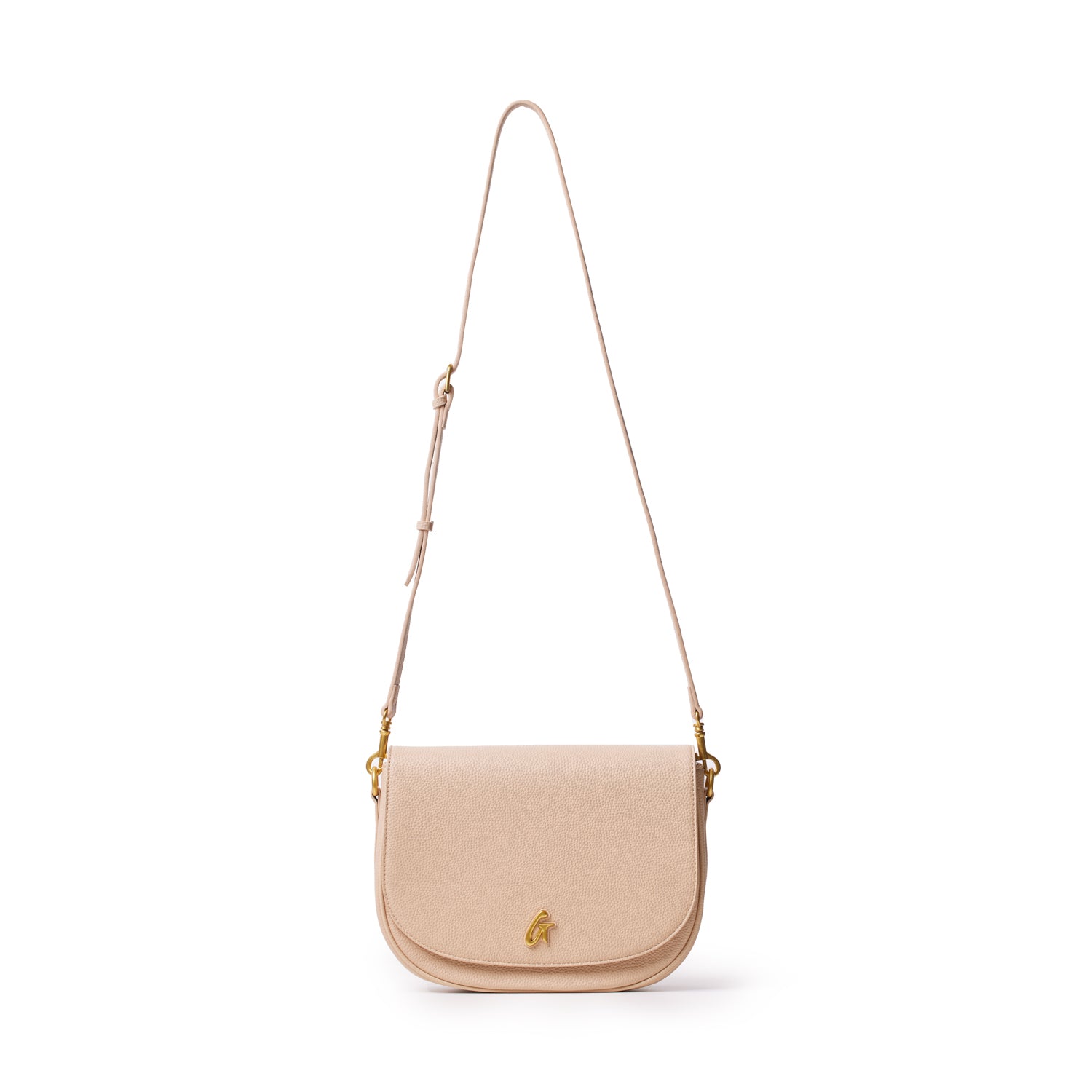 LARGE PEBBLE SHOULDER BAG - NUDE