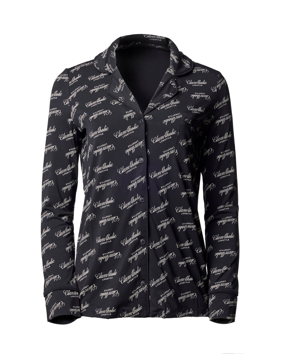 SIGNATURE LUXE PAJAMAS LONG - BLACK