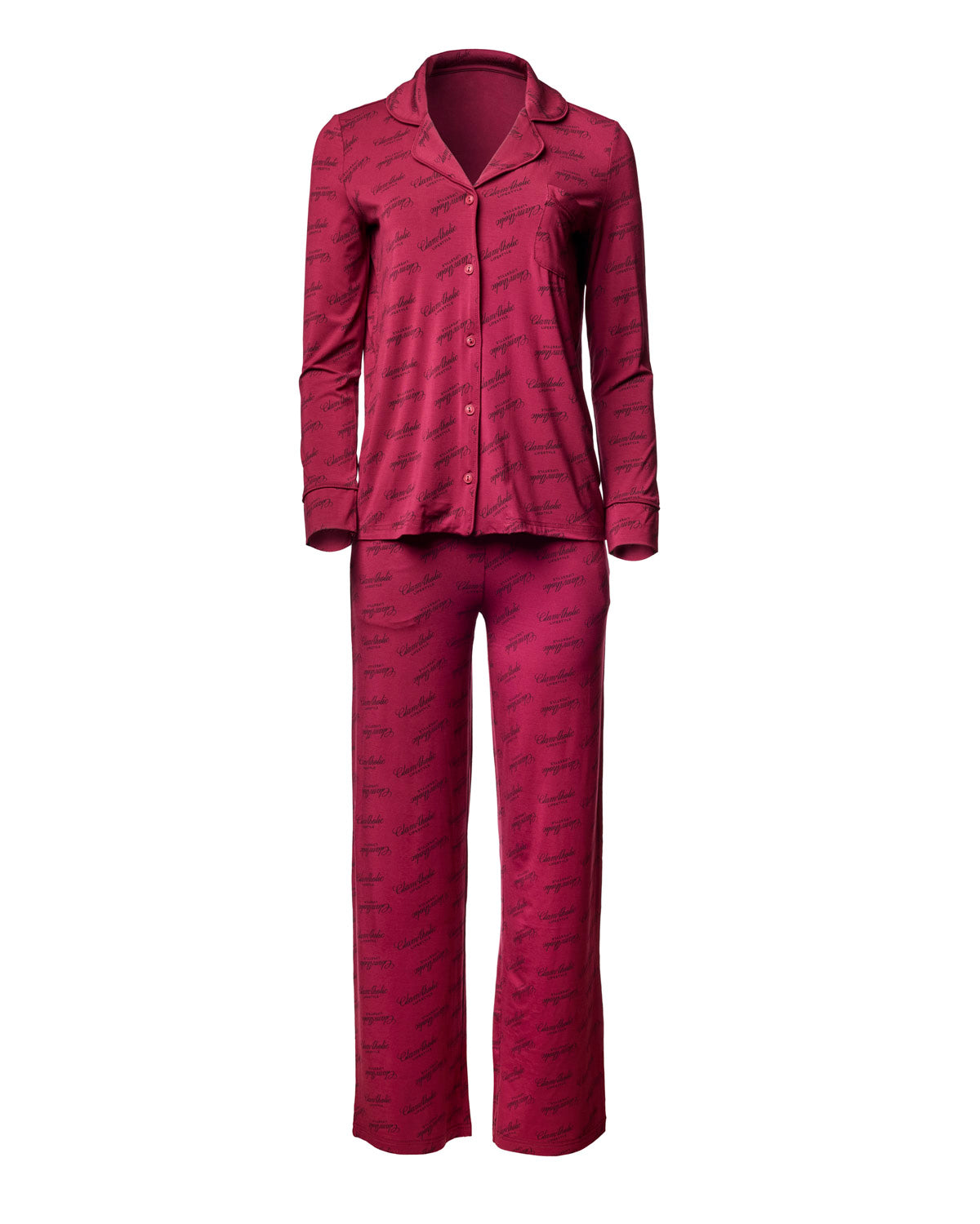 SIGNATURE LUXE PAJAMAS STANDARD - BURGUNDY