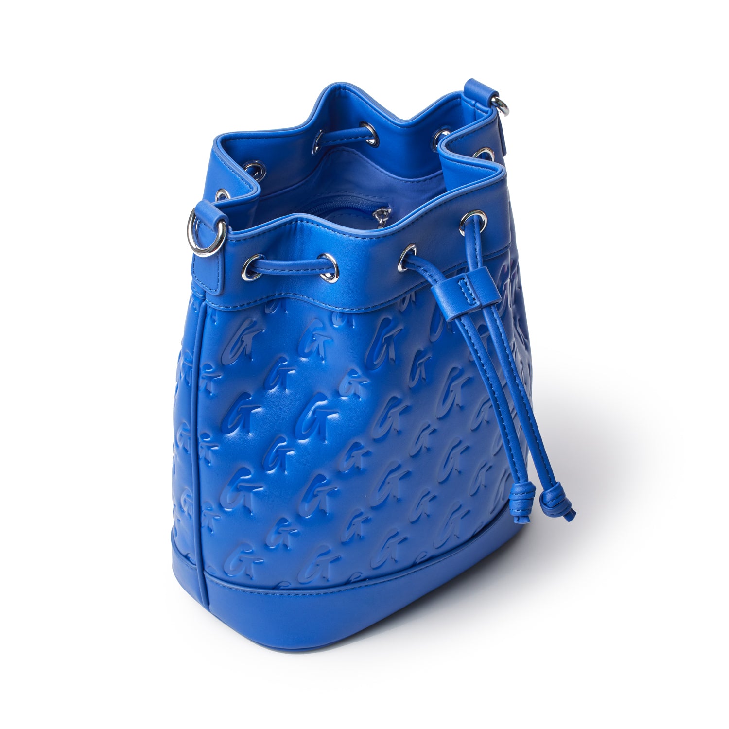 MEDIUM MONOGRAM BUCKET BAG - BLUE