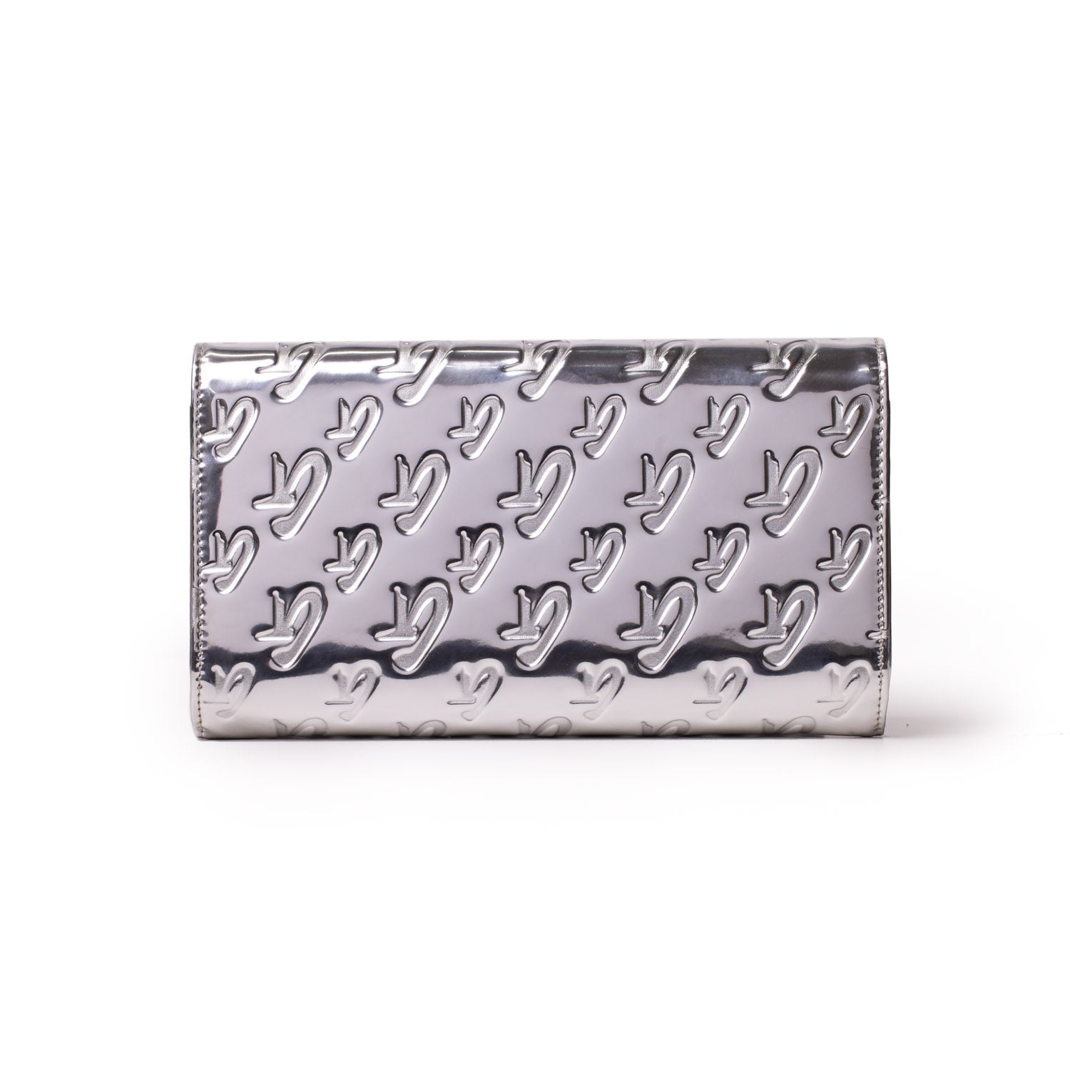 METALLIC MONOGRAM TRAVEL WALLET - METALLIC SILVER