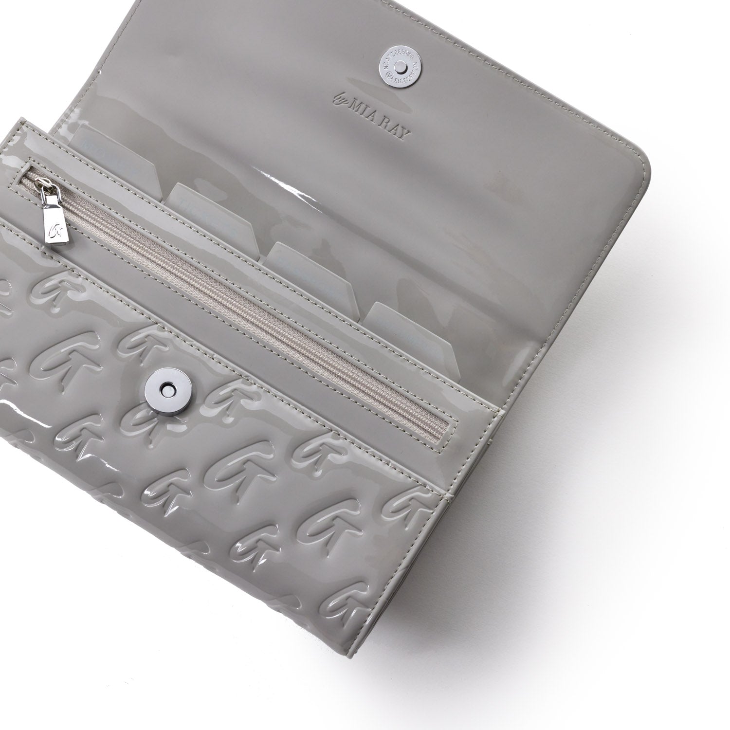 MONOGRAM TRAVEL WALLET - MIRROR GRAY