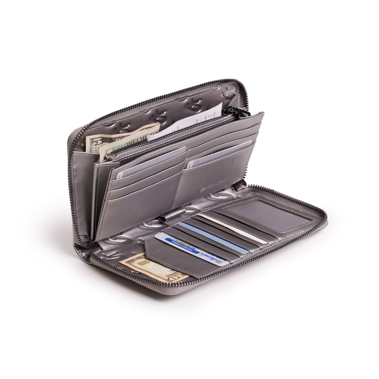 JUMBO MONOGRAM WALLET - PLATINUM