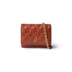 MONOGRAM GOLD COMPACT WOC - BROWN