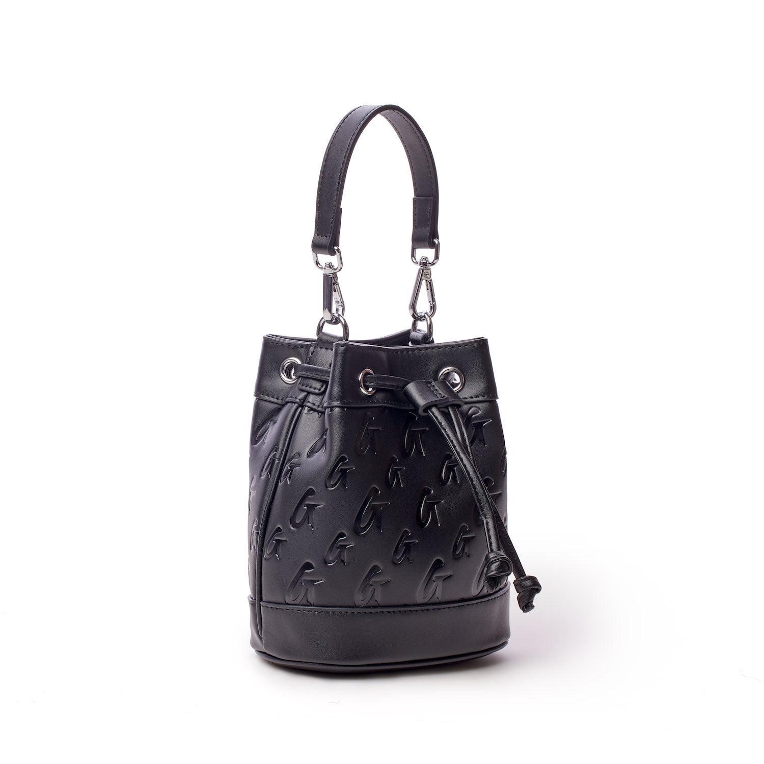 MONOGRAM MINI BUCKET BAG MATTE BLACK