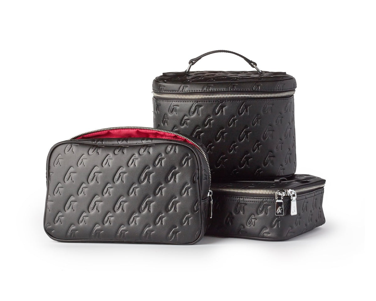 MONOGRAM TOILETRY SET - BLACK PINK
