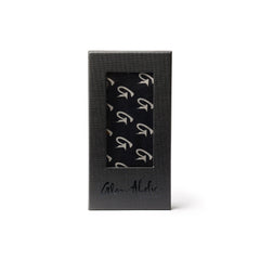 LARGE MONOGRAM SILK SCARF - BLACK