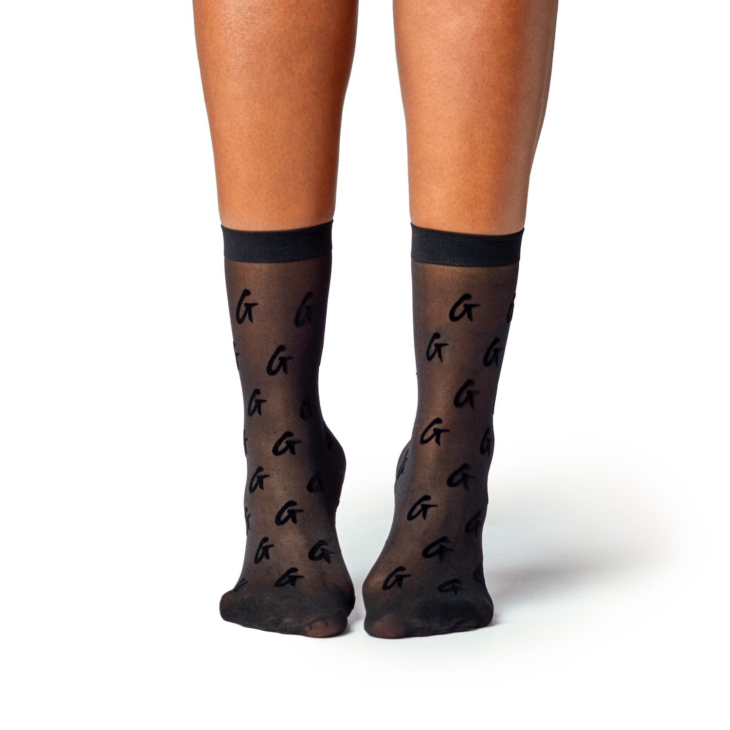 SHEER LOGO SOCKS - BLACK