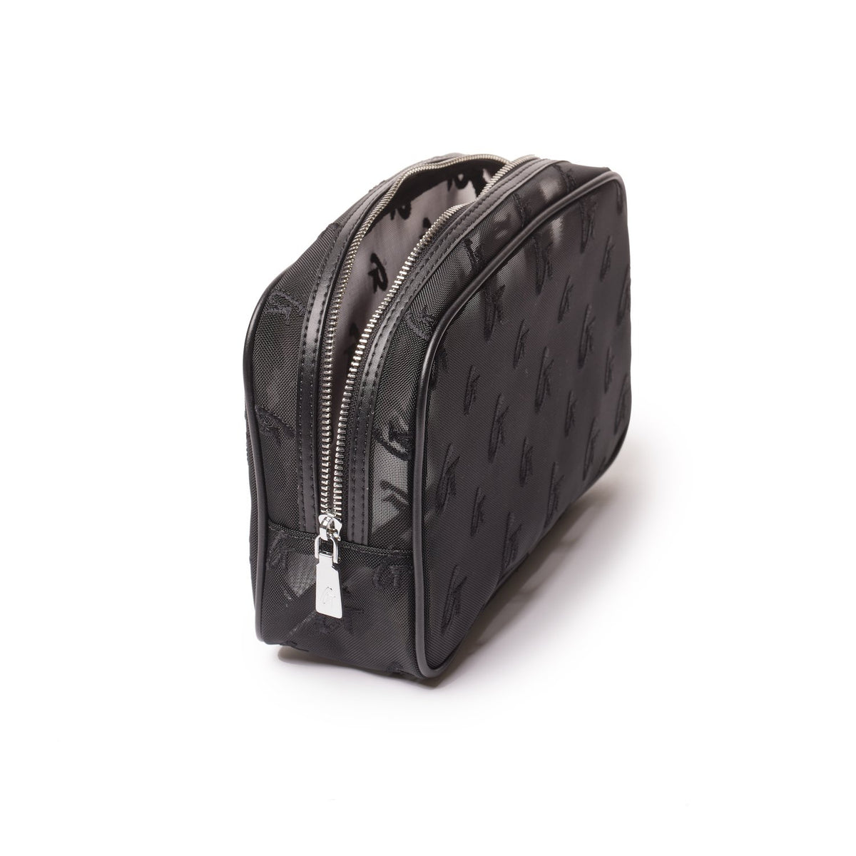 MESH MONOGRAM TOILETRY SET - BLACK