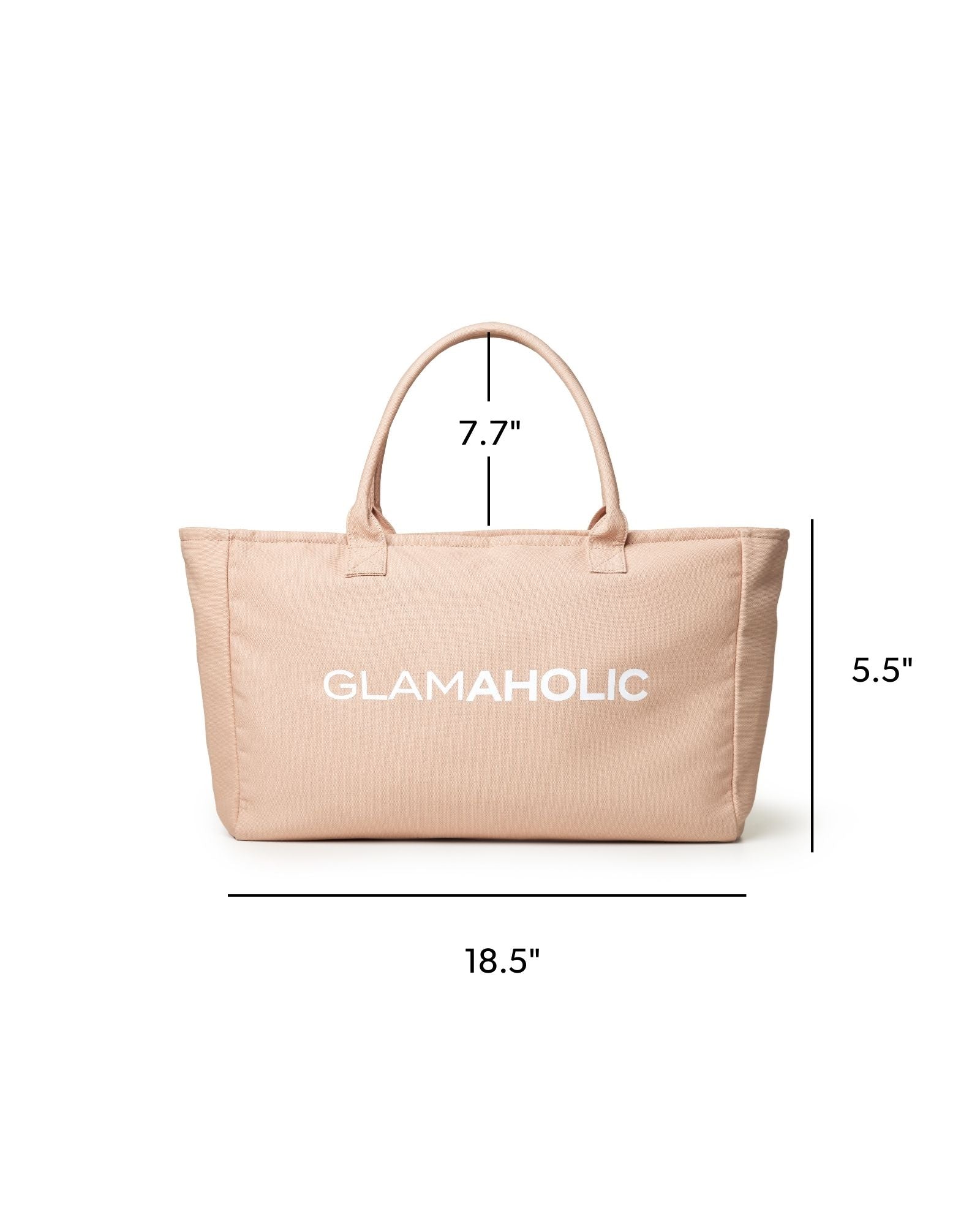 Athletic Canvas Tote - Nude | Premium Cotton | Zip Closure