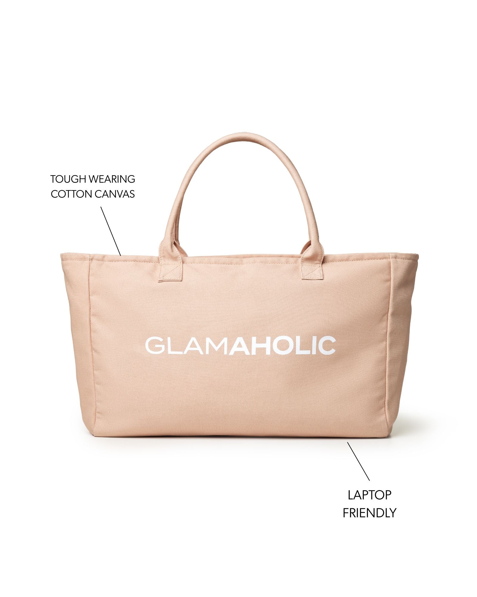 ATHLETIC CANVAS TOTE - NUDE