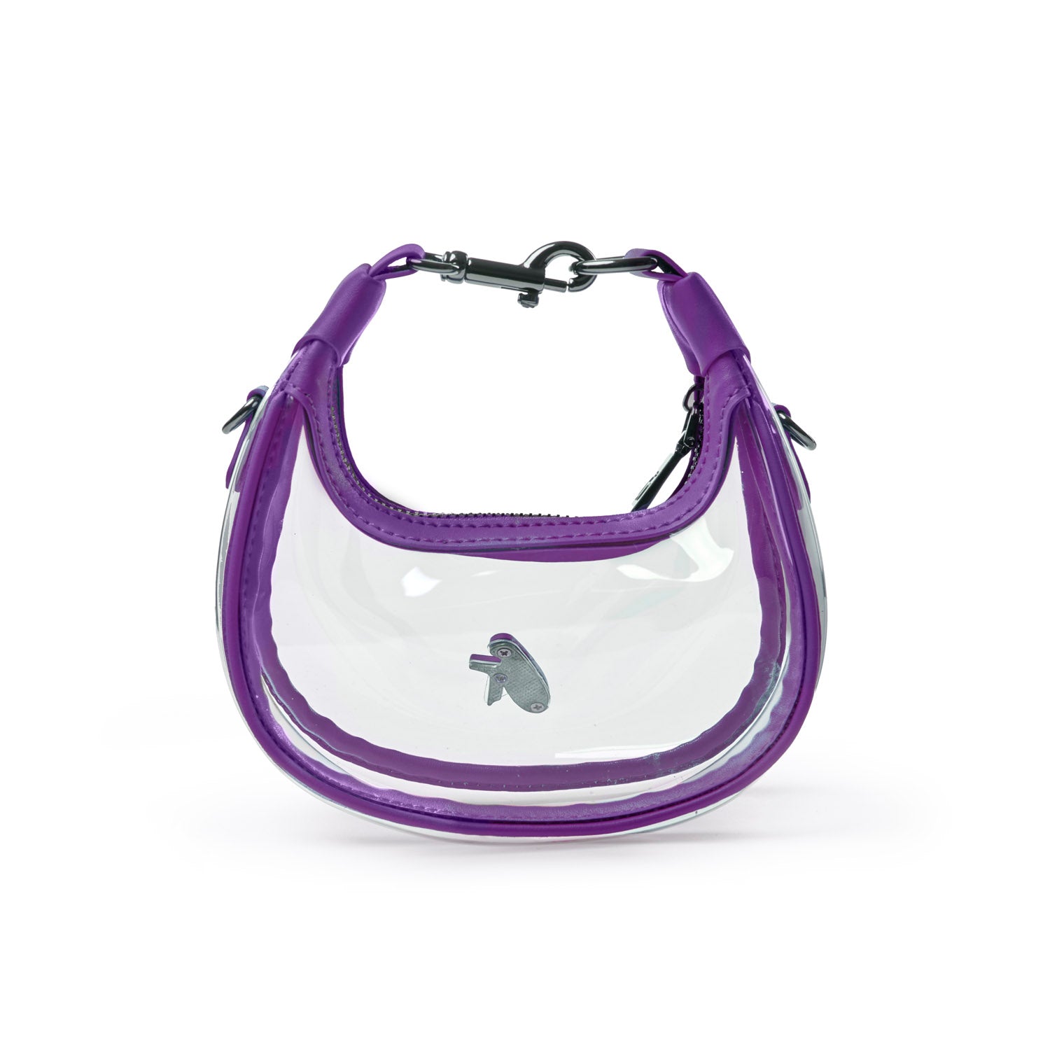NANO CLEAR HOBO BAG - PURPLE