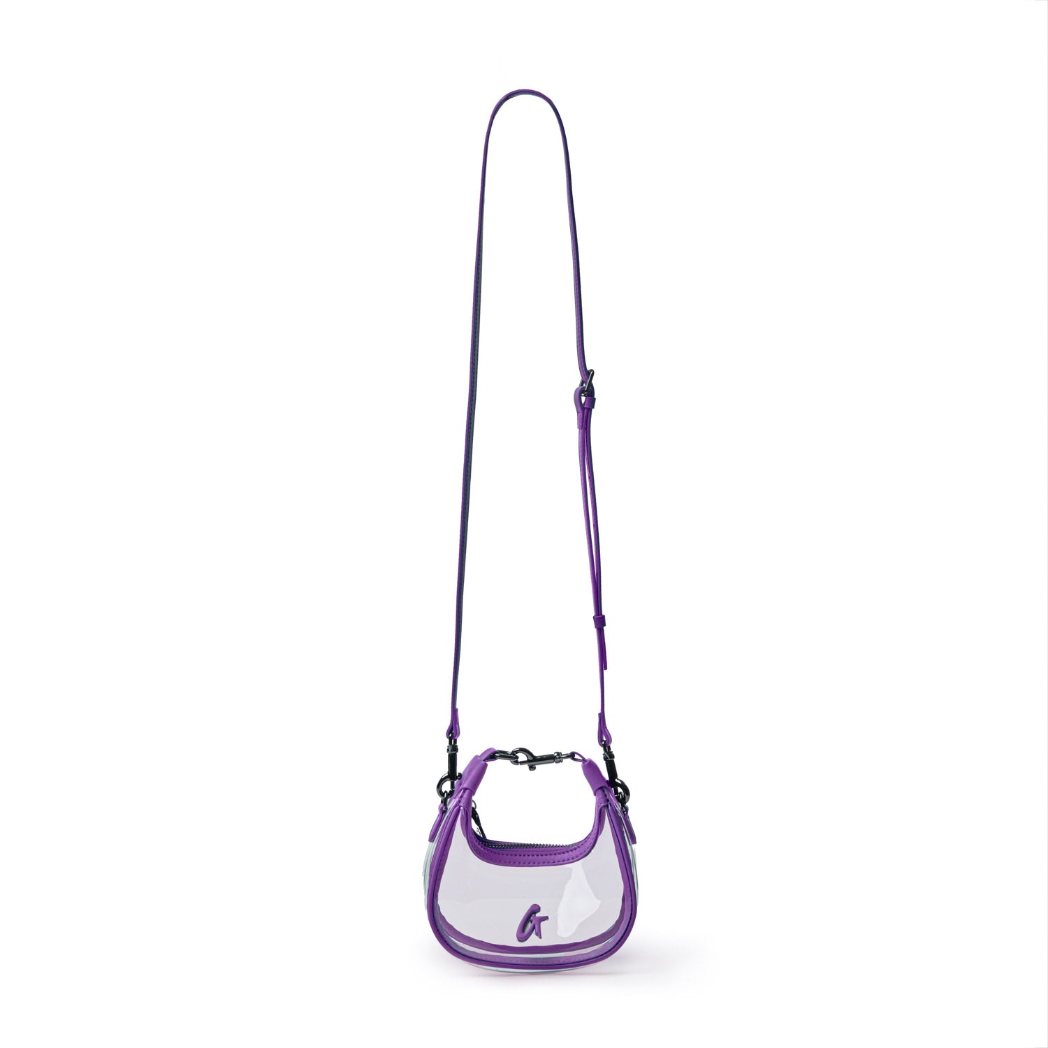 NANO CLEAR HOBO BAG - PURPLE