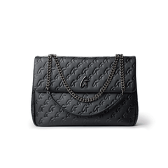 MONOGRAM LARGE CLASSIC FLAP BAG MATTE BLACK