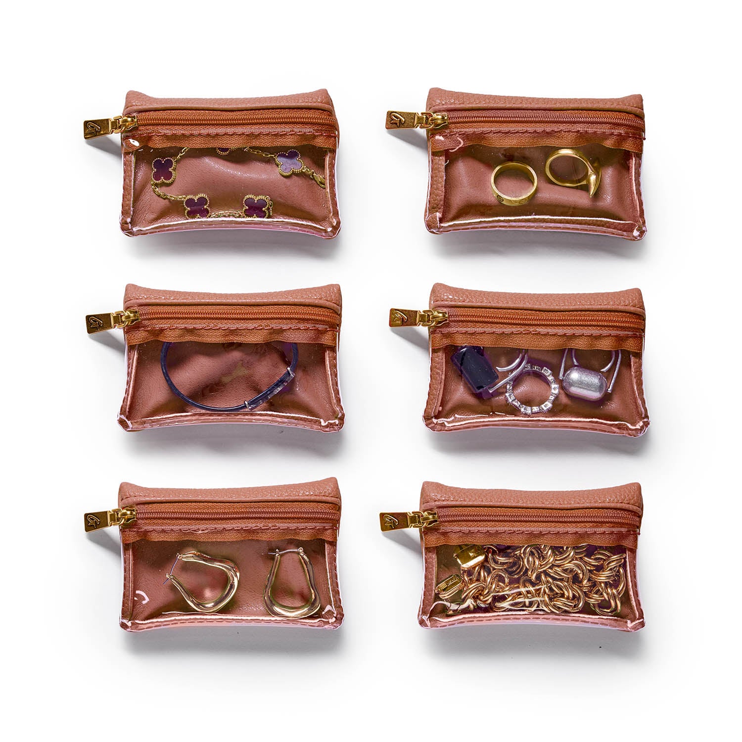 PEBBLE JEWELRY CASE - BROWN