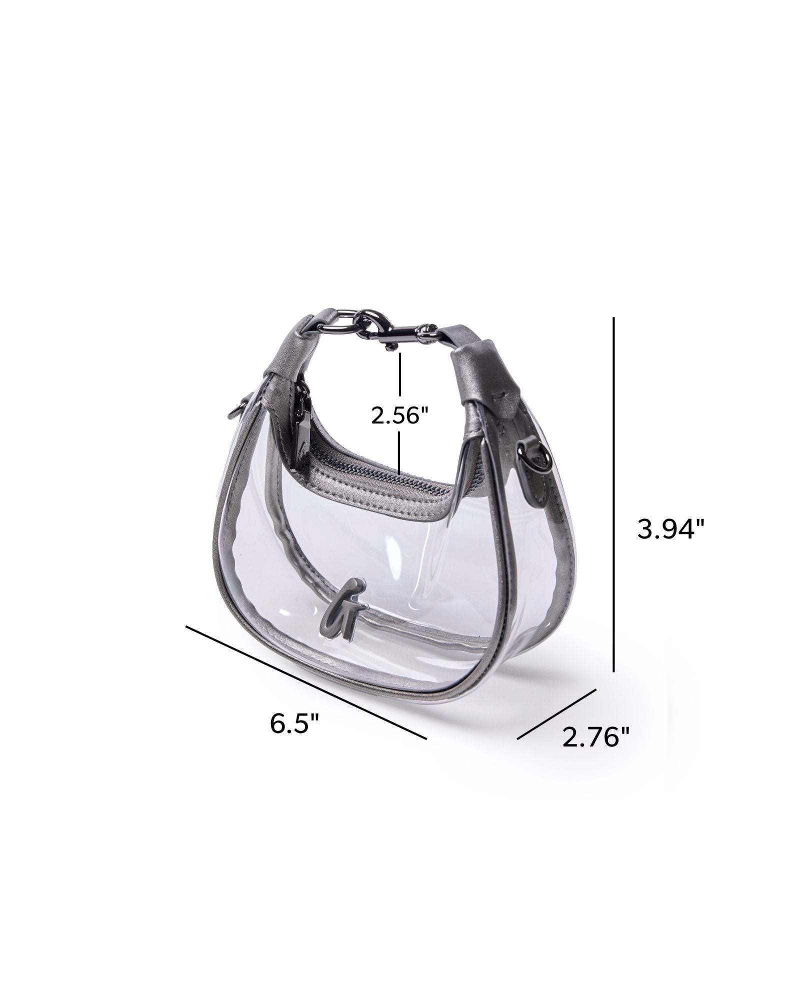 NANO CLEAR HOBO BAG - PLATINUM