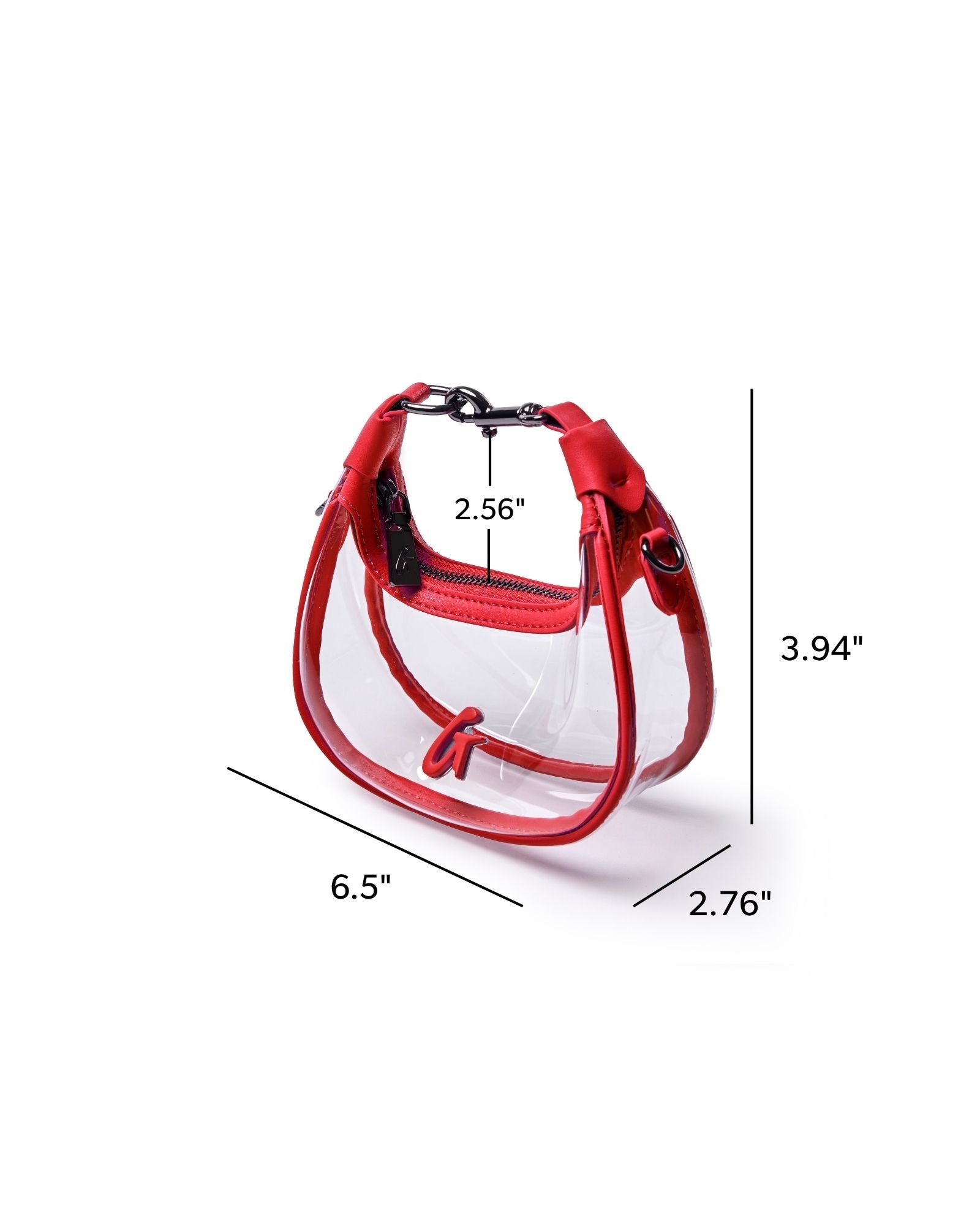 NANO CLEAR HOBO BAG - RED