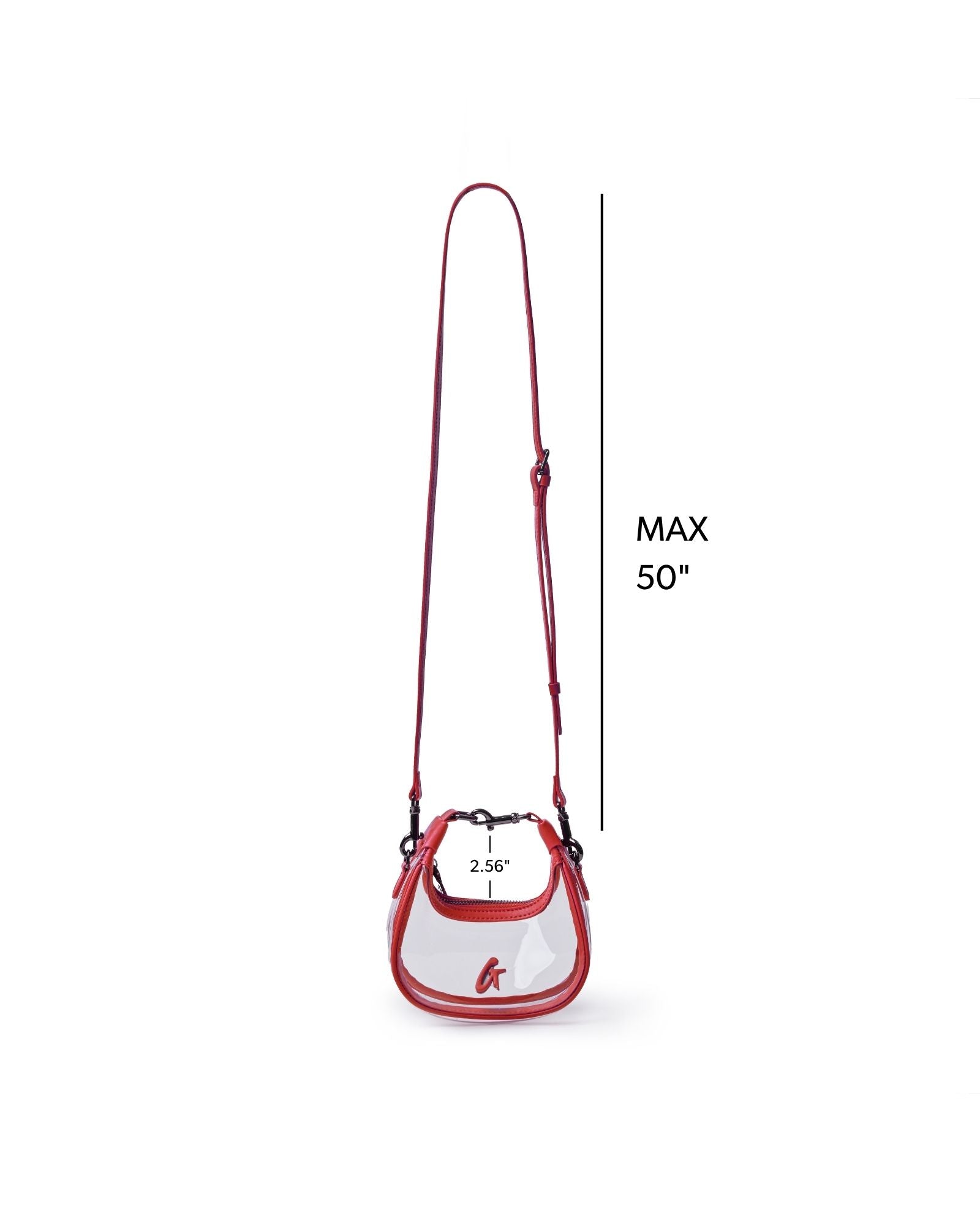 NANO CLEAR HOBO BAG - RED