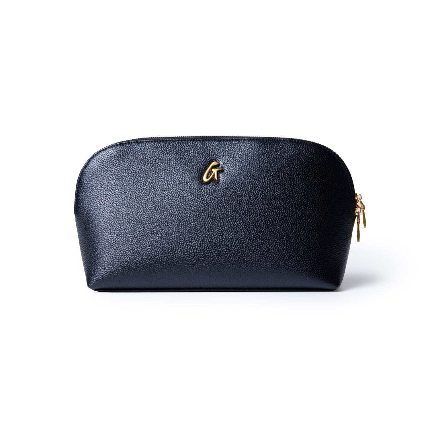 JUMBO PEBBLE COSMETIC POUCH - BLACK