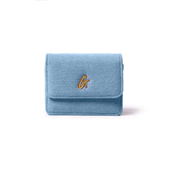 DENIM MINI WALLET ON CHAIN-GOLD