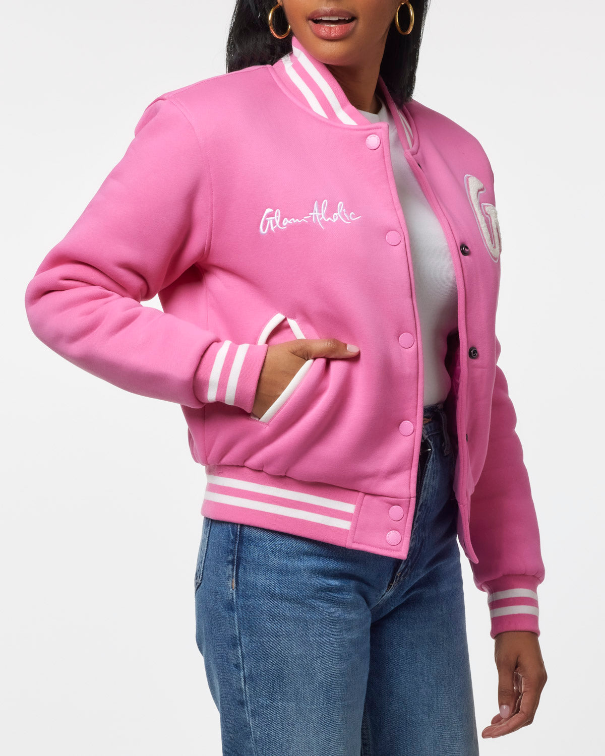 Essential Varsity Jacket with Monogram Detail | Glam-Aholic Lifestyle