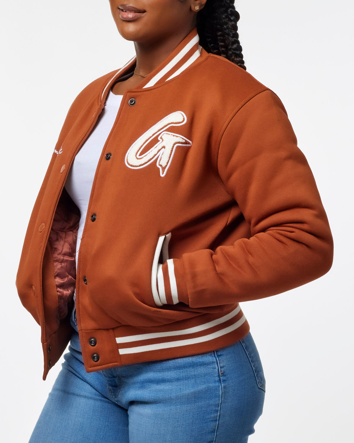 ESSENTIAL VARSITY JACKET - BROWN