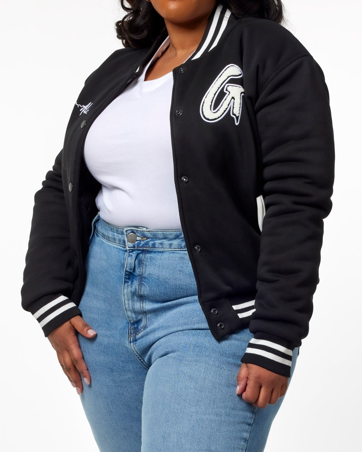ESSENTIAL VARSITY JACKET - BLACK