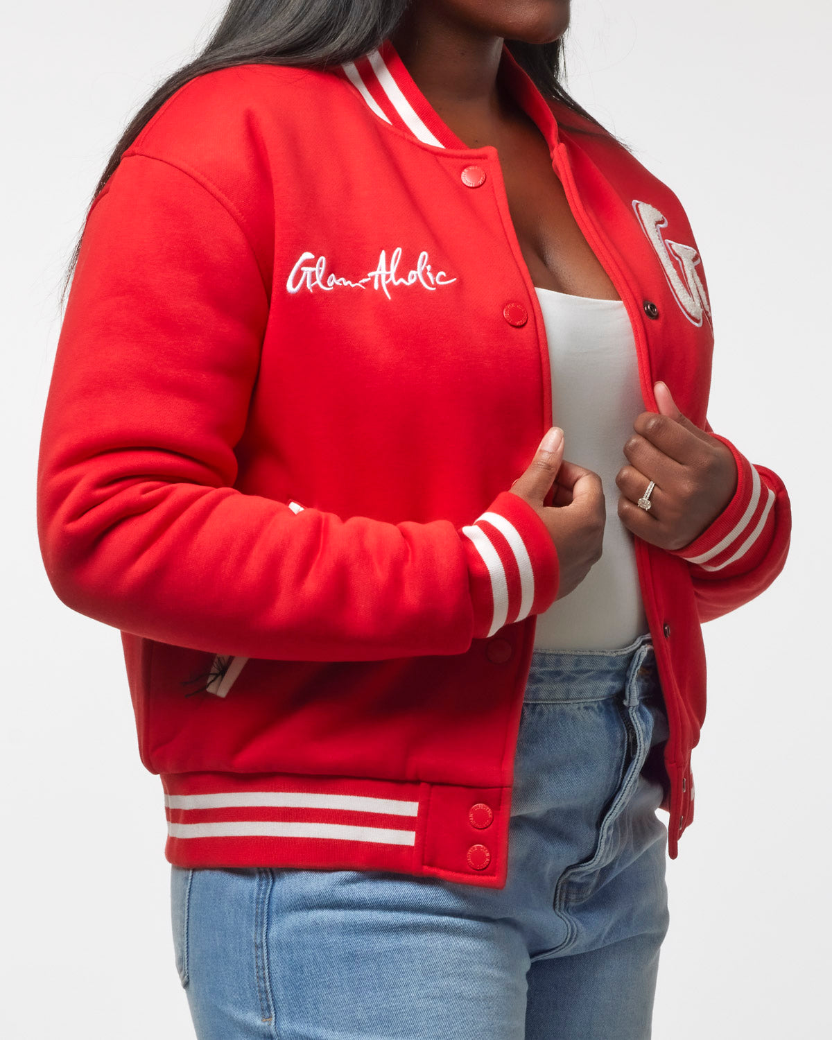 ESSENTIAL VARSITY JACKET - RED