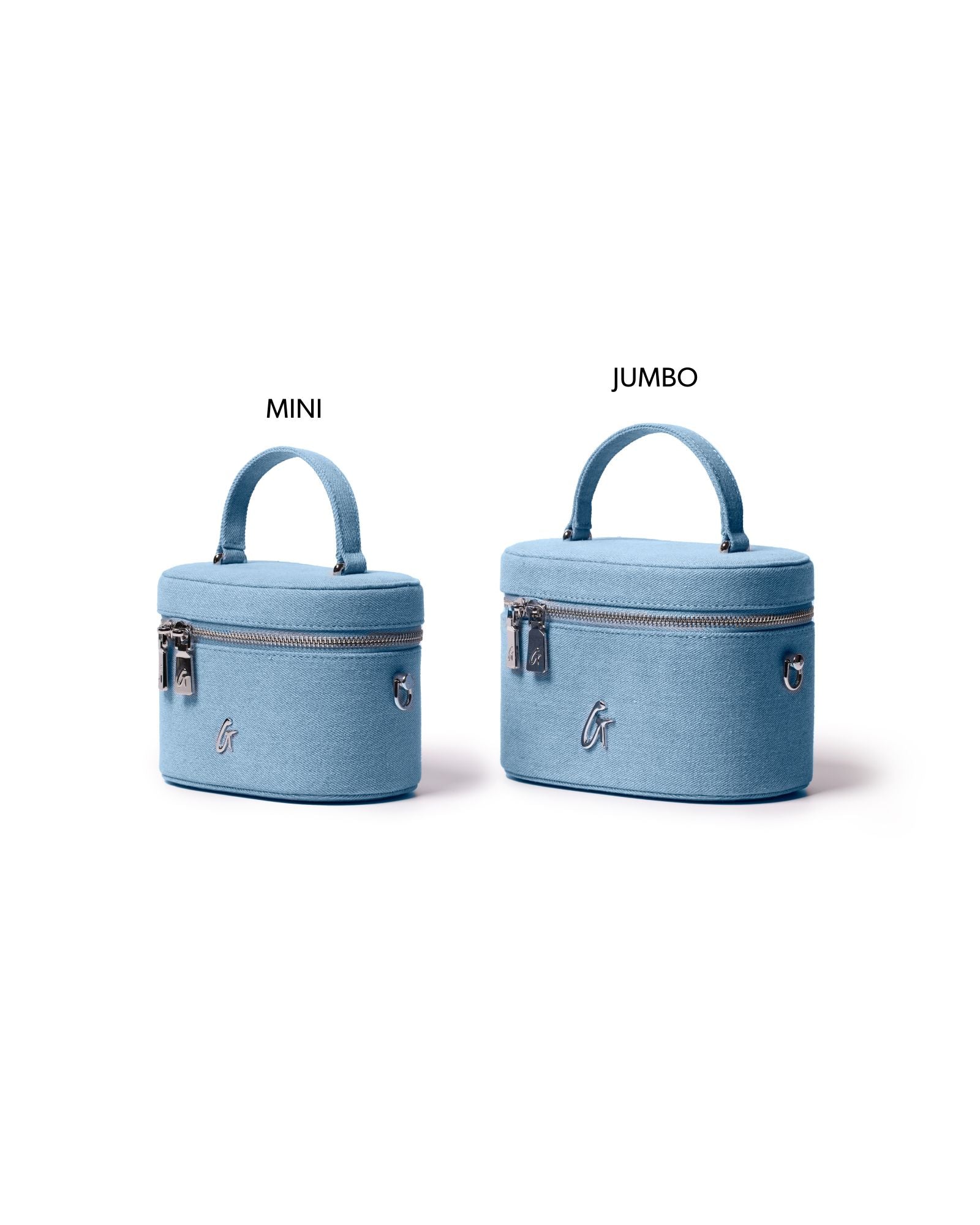 Jumbo Denim Vanity Bag-Silver | Multi-Functional Accessory for