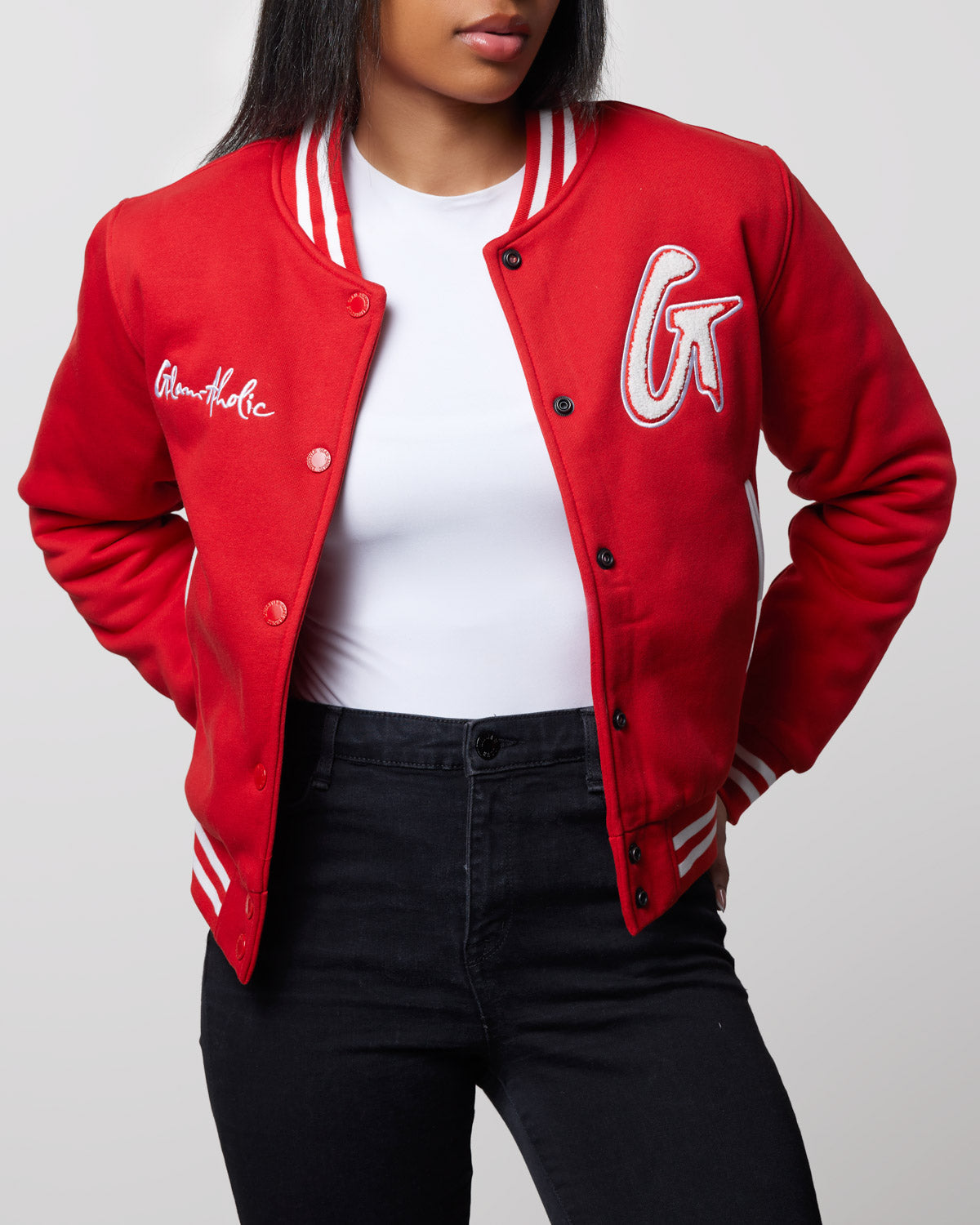 ESSENTIAL VARSITY JACKET - RED