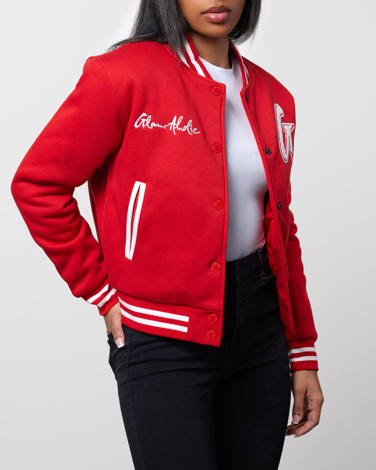 ESSENTIAL VARSITY JACKET - RED